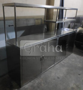 Custom Kitchen Set Stainless Meja Extra Shaf